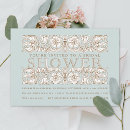 Search for blue floral bridal shower invitations Formal