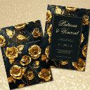 Search for dramatic wedding invitations Gold