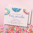 Search for doughnut baby sprinkle invitations Watercolor doughnuts