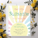 Search for turning one birthday invitations Pastel