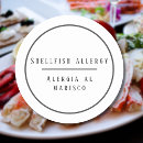 Search for no shellfish stickers Alert