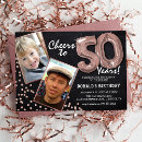 Search for chalkboard 50th birthday invitations Rustic