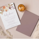 Search for fall floral baby shower invitations Minimalist