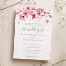 Search for watercolor cherry blossom wedding invitations Botanical sakura flower