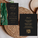 Search for emerald green and gold wedding invitations Modern