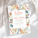 Search for bouquet birthday invitations Spring summer birthday