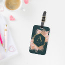 Search for floral luggage tags Gold
