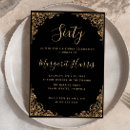 Search for black and gold 60th birthday invitations Adult
