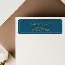 Search for blue and gold return address labels Minimalist
