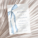 Search for blue ribbon invitations Watercolor