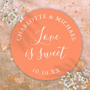 Search for coral wedding stickers Modern