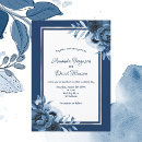 Search for navy blue silver white wedding invitations Simple