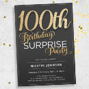 Search for surprise 100th birthday invitations Adult