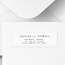 Search for classic black and white return address labels Bride and groom