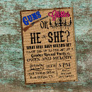 Search for wood gender reveal invitations Rustic