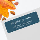 Search for black and blue return address labels Elegant