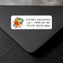 Search for gerbera daisy return address labels Watercolor