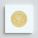 Search for gold thank you wedding stickers Elegant