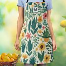 Search for botanical print aprons Monogram initial