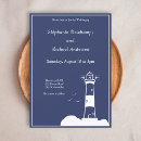 Search for lighthouse nautical wedding invitations Navy blue