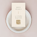 Search for cream business cards Qr code