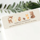 Search for enchanted forest return address labels Woodland animals