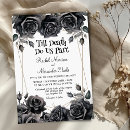 Search for til death do us part wedding invitations Black and white