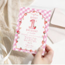 Search for strawberry birthday invitations Sweet one birthday