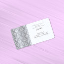 Search for silver damask wedding return address labels Vintage