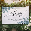 Search for white flowers welcome wedding signs Dusty blue