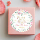 Search for baby shower pink princess stickers Blush pink floral