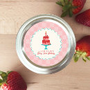 Search for strawberry cake stickers Berry first birthday