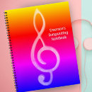 Search for music treble clef notebooks Rainbow