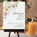 Search for message in a bottle sign posters Floral