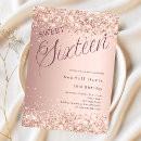 Search for minimalist sweet 16 invitations Rose gold