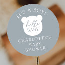 Search for boy teddy bear baby shower stickers Minimalist