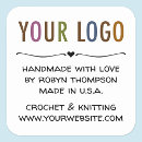 Search for handmade with love craft stickers Customer