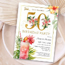 Search for hawaiian 50th birthday invitations Watercolor