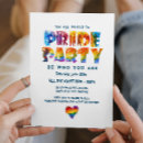 Search for pride party invitations Rainbow colours