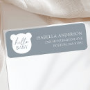 Search for bear return address labels Baby shower