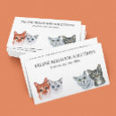 Search for feline business cards Watercolor