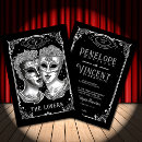 Search for theatre wedding invitations Black and white