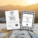 Search for bbq rehearsal dinner invitations Black and white