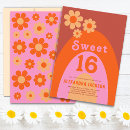 Search for retro sweet 16 invitations Boho