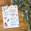 Search for patriotic birthday invitations Little firecracker