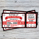 Search for baseball ticket birthday invitations All star