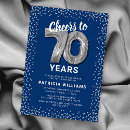 Search for silver 70th birthday invitations Cheers to 70 years