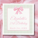 Search for pink gingham napkins Whimsical