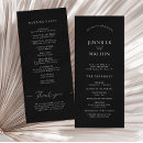 Search for black and white wedding programs Order of events