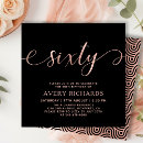 Search for rose 60th birthday invitations Typography